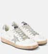 Golden Goose Ball Star Distressed Glittered Leather Sneakers In Multicoloured