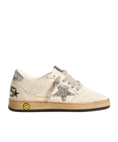 Golden Goose Ball Star Leather Sneakers In Nude