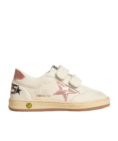 Golden Goose Ball Star Leather Sneakers In Nude