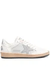 Golden Goose Women Ball Star Leather Sneakers In Silver
