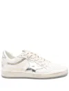 Golden Goose Ball Star Leather Sneakers In Silver
