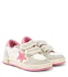 Golden Goose Ball Star Leather Sneakers In Weiss