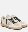 Golden Goose Ball Star Leather Sneakers In White