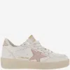 Golden Goose Ball Star Leather Sneakers In White