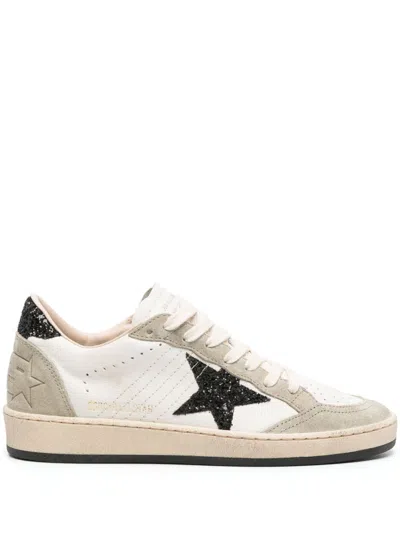 Golden Goose Ball Star Leather Sneakers In White