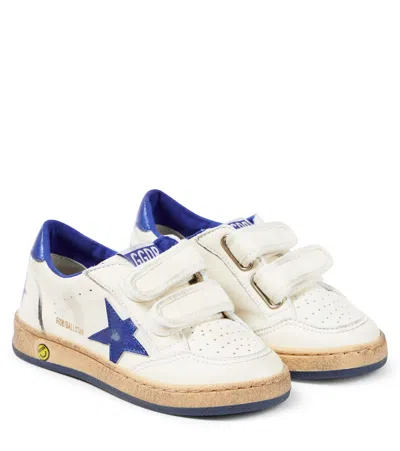 Golden Goose White June Sneakers For Kids With Star And Logo