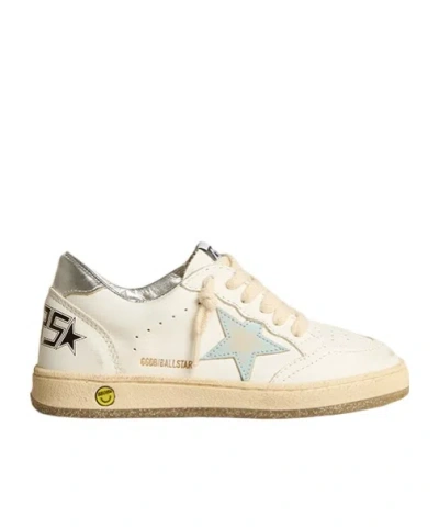 Golden Goose Ball Star Leather Sneakers In White