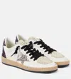 Golden Goose Ballstar Sequinned Logoed Sneakers In White