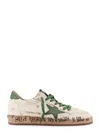 Golden Goose Ball Star Distressed Finish Leather Sneaker With Graffiti Print Shoes