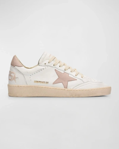 Golden Goose Super-star Leather Low-top Sneakers In White Pink