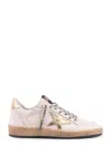 Golden Goose Ball Star Low-top Leather Sneakers With Used Effect In Pink
