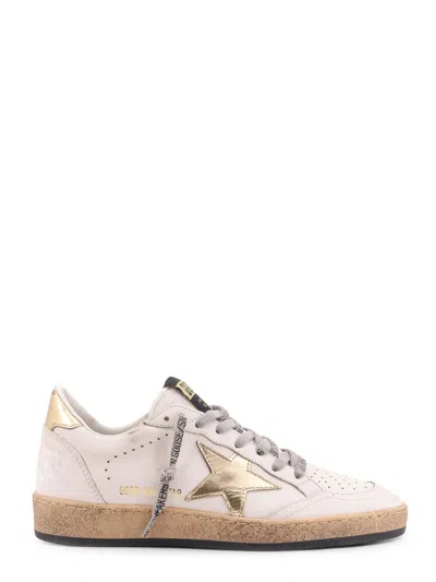 Golden Goose Ball Star Low-top Leather Sneakers With Used Effect In Pink