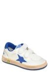 Golden Goose White June Sneakers For Kids With Star And Logo In White/blue