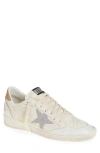 Golden Goose Ball Star Low Top Sneaker In White/crystal/beige