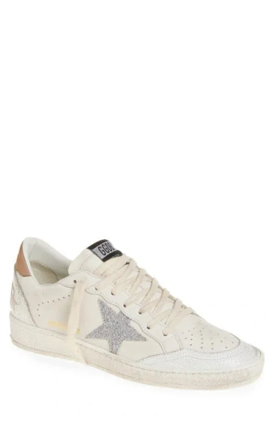 Golden Goose Ball Star Low Top Sneaker In White/crystal/beige