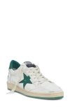 Golden Goose White Leather Sneakers In White/ Green