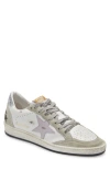 Golden Goose Ball Star Low Top Sneaker In White/lilac/green