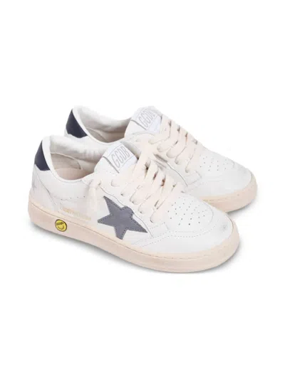 Golden Goose Kids' Ball Star Low-top Sneakers In White