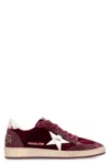 Golden Goose Velvet Upper Suede Star And Heel In Burgundy
