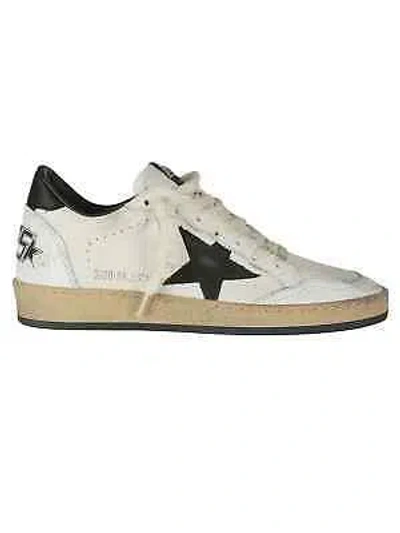 Pre-owned Golden Goose Ball Star Nappa Upper Leather Star And Heel Crack In White/black