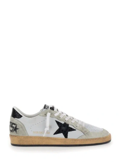 Golden Goose Ball Star Nappa Upper Suede Toe And Spur Cocco Printed Star And Heel In Grey