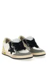 Golden Goose Ball Star Suede-trimmed Leather Sneakers In Multi