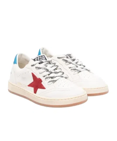 Golden Goose Ball Star-patch Leather Sneakers In White
