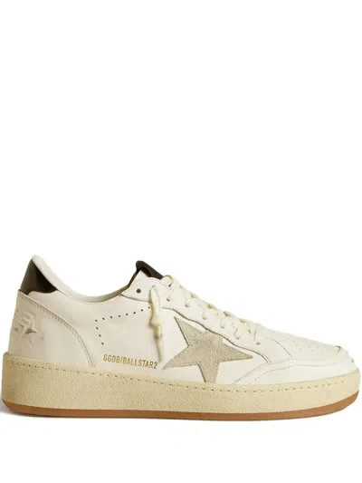 Golden Goose Ball Star Perforated Sneakers In White