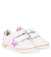 Golden Goose Ball Star Printed Leather Sneakers In Multi