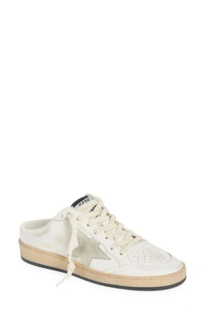 Golden Goose Ball Star Sabot Sneaker Mule In White/ice