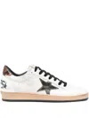 Golden Goose Ball Star Sneakers In White Leather In White