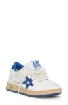 Golden Goose White June Sneakers For Kids With Star And Logo In White/blue