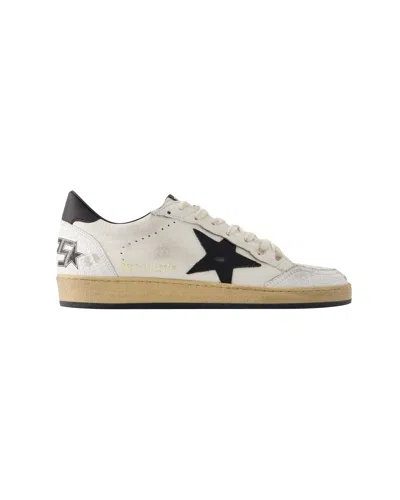 GOLDEN GOOSE BALL STAR SNEAKERS - GOLDEN GOOSE - LEATHER - WHITE/ BLACK
