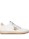 Golden Goose Ball Star Sneakers With Gold Star And Heel Tab