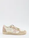 Golden Goose Ballstar Nappa Upper Suede Toe And Spur Leather Star And Heel In Neutral