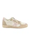 Golden Goose Ballstar Nappa Upper Suede Toe And Spur Leather Star And Heel In Neutral