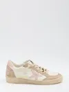Golden Goose Ballstar Nappa Upper Suede Toe And Spur Leather Star And Heel In Neutral