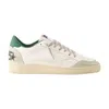 Golden Goose White Cow Leather Vamp Sneakers With Unique Used And Dirty Effect