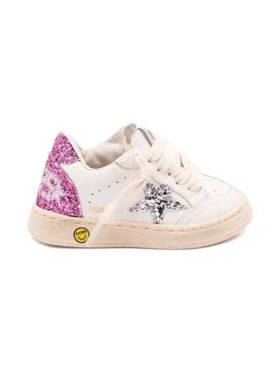 Golden Goose Kids' Ball Star Sneakers In White