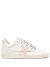 Golden Goose Ball Star Leather Sneakers With Iconic Contrasting Star In Neutral