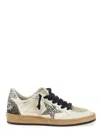 Golden Goose Ball Star Sneakers In Vintage Effect Leather And Suede With Glittered Star And Heel Tab