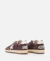 Golden Goose Distressed Star Sneakers Featuring Perforated Detailing In Brown