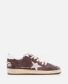 Golden Goose Distressed Star Sneakers Featuring Perforated Detailing In Brown