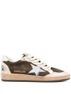 Golden Goose Ball Star Suede Bi-color Sneakers In Brown