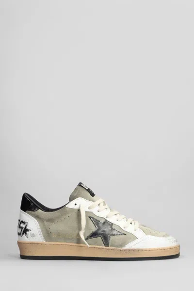 Golden Goose Ball Star Sneakers In Taupe Suede And Leather In Brown