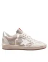 Golden Goose Ball Star Sneakers In Suede And Leather In Neutral