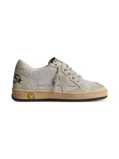 Golden Goose Kids' Ball Star Sneakers In Gray