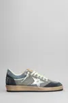 Golden Goose Ballstar Double Upper Without Heel Leather And Suede Upper Suede Toe And Spur Laminated In Grey