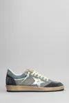 Golden Goose Ballstar Double Upper Without Heel Leather And Suede Upper Suede Toe And Spur Laminated In Grey