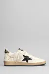 GOLDEN GOOSE BALL STAR SNEAKERS IN BEIGE LEATHER AND FABRIC